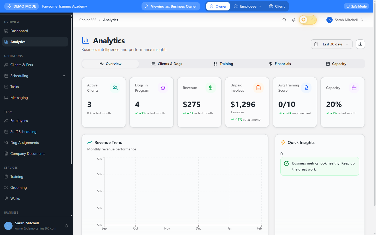Advanced Reports screenshot