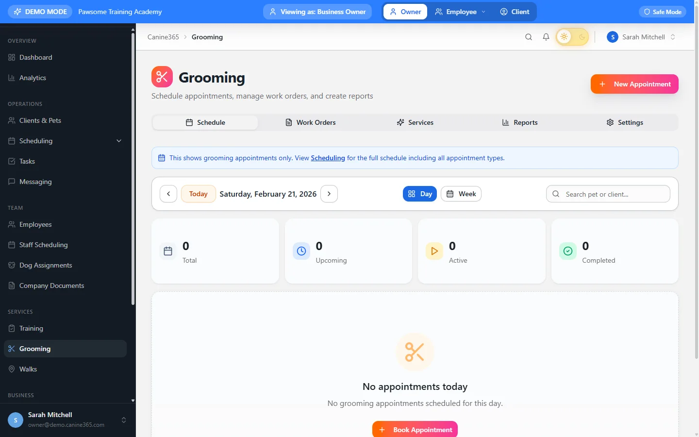 Dog Grooming Software That Connects Each Appointment — Canine365 for groomers & salons screenshot