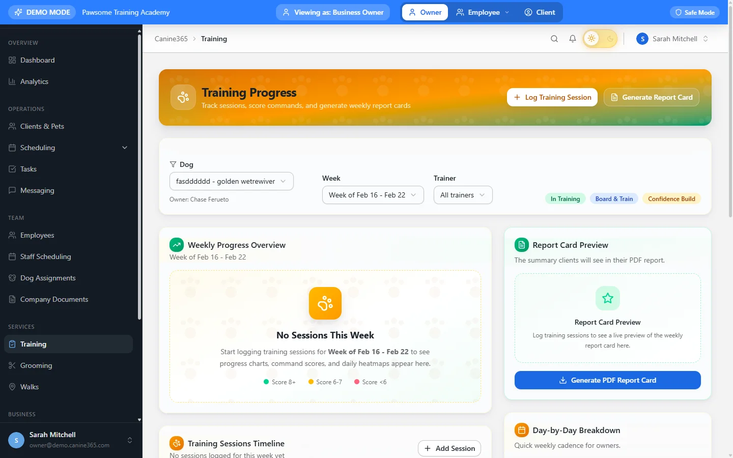 Dog Training Software for Your Clients, Dogs and Programs — Canine365 for dog trainers screenshot